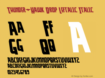 Thunder-Hawk Drop Leftalic Italic 001.000图片样张