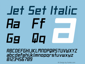 Jet Set Italic Version 1.0图片样张