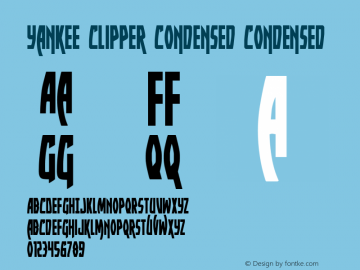 Yankee Clipper Condensed Condensed 001.100 Font Sample