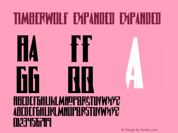 Timberwolf Expanded Expanded 001.000 Font Sample