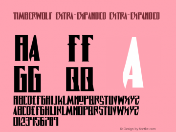 Timberwolf Extra-expanded Extra-expanded 001.000 Font Sample