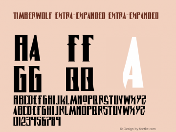 Timberwolf Extra-expanded Extra-expanded 002.000 Font Sample