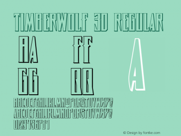 Timberwolf 3D Regular 001.000 Font Sample