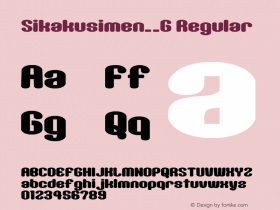 Sikakusimen__G Regular Ver.2 Gomarice Font  2011/10/01图片样张