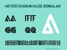 never ending maze Regular Version 1.00 October 6, 2011, initial release Font Sample