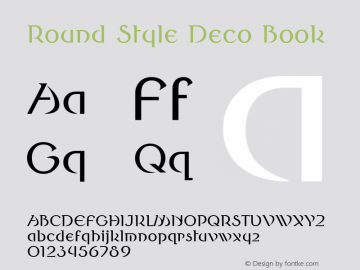 Round Style Deco Book Version 2.000 Font Sample