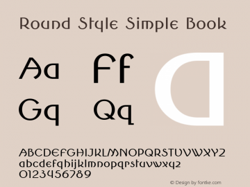 Round Style Simple Book Version 2.000 Font Sample