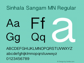 Sinhala Sangam MN Regular 7.05e1图片样张