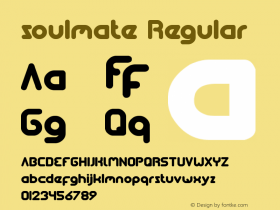 soulmate Regular Version 1.00 October 11, 2011, initial release Font Sample