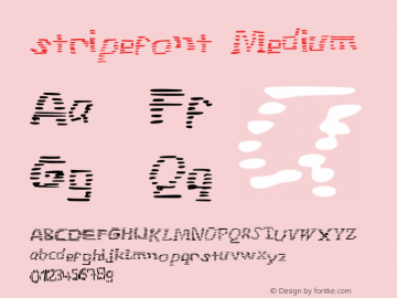 stripefont Medium Version 001.000图片样张