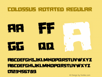 Colossus Rotated Regular 001.000 Font Sample