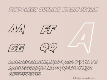 Pistoleer Outline Italic Italic 002.000图片样张