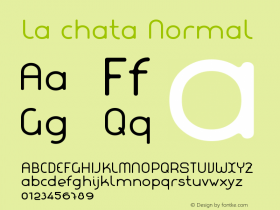 La chata Normal Version 5.005 2011 Font Sample