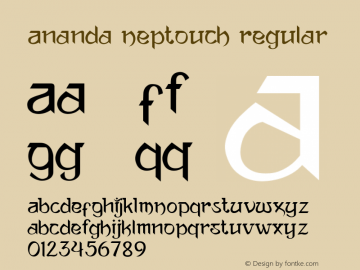Ananda Neptouch Regular Version 001.000 Font Sample
