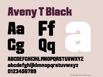 Aveny T Black Version 1.002 Font Sample