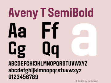 Aveny T SemiBold Version 1.002 Font Sample