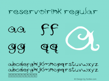 ReservoirInk Regular Version 1.00 August 30, 2011, initial release Font Sample