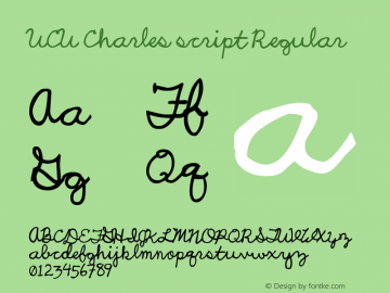 UCU Charles script Regular Version 1.00 March 8, 2011, initial release Font Sample