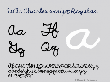 UCU Charles script Regular Version 1.00 March 8, 2011, initial release Font Sample