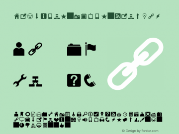 Heydings Icons Regular Version 1.2 Font Sample