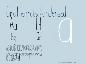 Giraffenhals Condensed Version 1.000 Font Sample