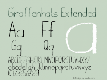Giraffenhals Extended Version 1.000 Font Sample