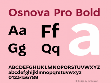 Osnova Pro Bold Version 1.000图片样张
