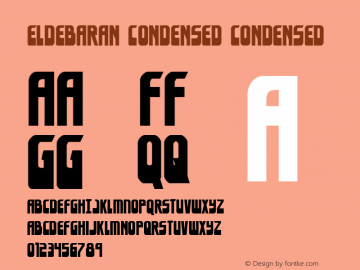 Eldebaran Condensed Condensed 001.000 Font Sample