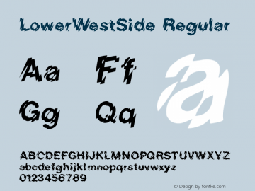 LowerWestSide Regular Converted from D:\FONTTEMP\LOWERWES.TF1 by ALLTYPE图片样张