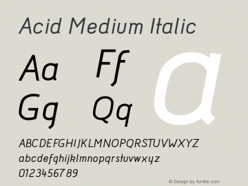 Acid Medium Italic Unknown图片样张