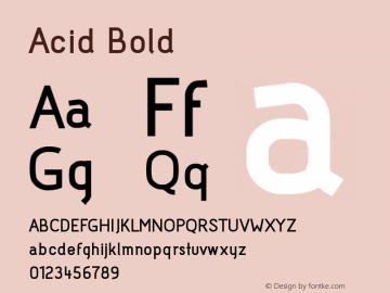 Acid Bold Version 001.001图片样张