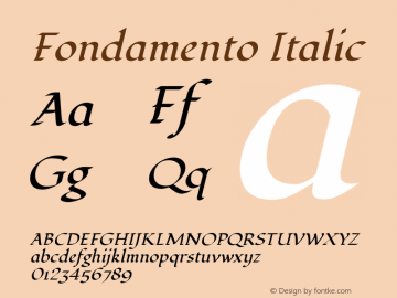 Fondamento Italic Version 1.000图片样张