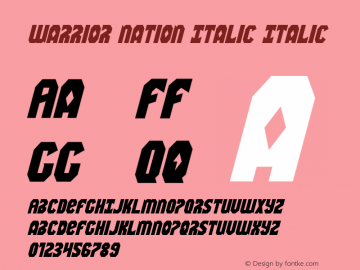 Warrior Nation Italic Italic 001.000图片样张