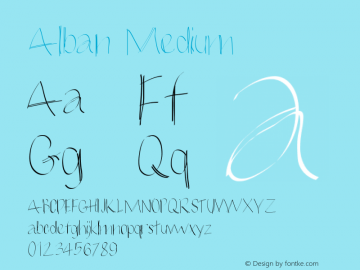 Alban Medium Version 001.000图片样张