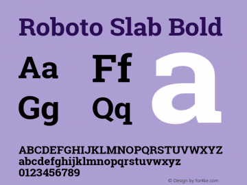 Roboto Slab Bold Version 1.100263; 2013; ttfautohint (v0.94.20-1c74) -l 8 -r 12 -G 200 -x 14 -w 