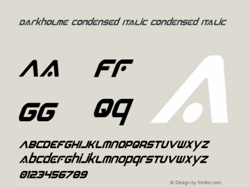 Darkholme Condensed Italic Condensed Italic 001.000图片样张