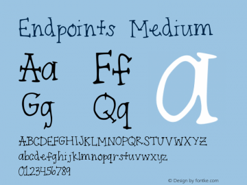 Endpoints Medium Version 001.000 Font Sample