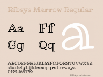 Ribeye Marrow Regular Version 1.000 Font Sample