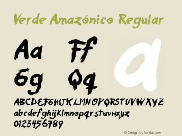 Verde Amazónico Regular Version 1.00 May 7, 2011, initial release图片样张