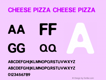 CHEESE PIZZA CHEESE PIZZA Version 1.00 2011图片样张