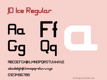 JD Ice Regular Version 1.0 Font Sample