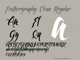 Feathergraphy Clean Regular Version 001.000 Font Sample