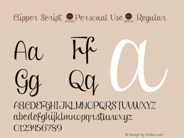 Clipper Script (Personal Use) Regular Version 001.000图片样张