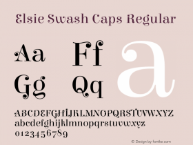 Elsie Swash Caps Regular 1.001 Font Sample