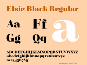 Elsie Black Regular 1.001 Font Sample