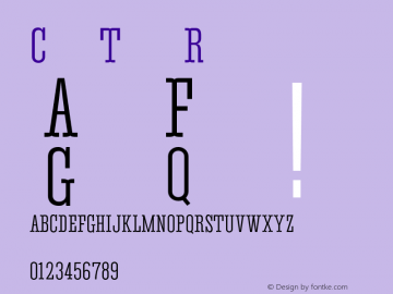 Corki Tuscan Regular Version 1.000 Font Sample