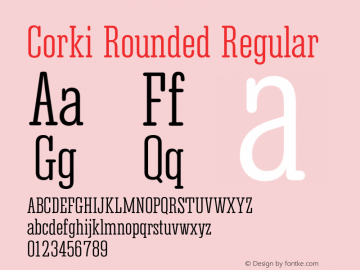 Corki Rounded Regular Version 2.001;PS 002.001;hotconv 1.0.70;makeotf.lib2.5.58329 Font Sample