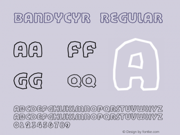 BandyCyr Regular Version 1.3; 2000图片样张