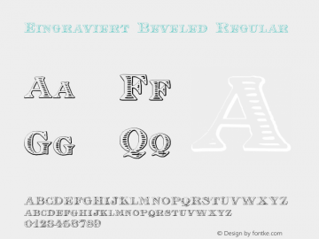 Eingraviert Beveled Regular Version 1.000 2011 initial release Font Sample