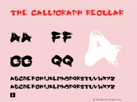 The Calligraph Regular Version 1.0 Font Sample